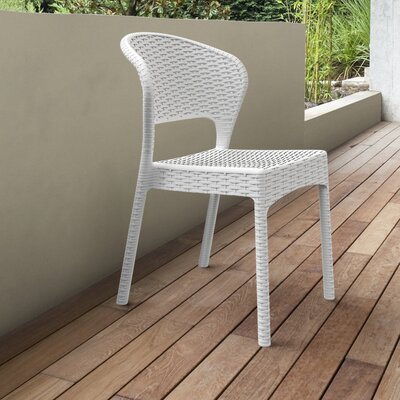 Modern White Outdoor Dining Chairs | AllModern